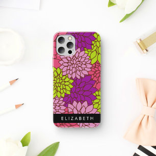 Dahlia Flowers, Colourful Flowers, Your Name iPhone 16 Case
