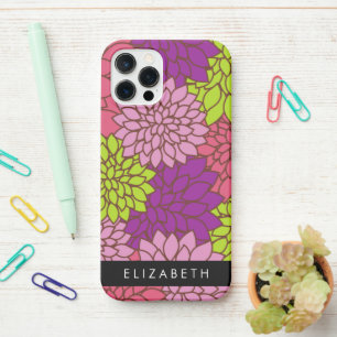 Dahlia Flowers, Colourful Flowers, Your Name iPhone 12 Pro Case