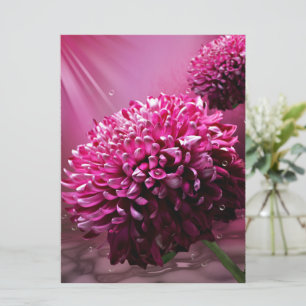 Dahlia Flowers Invitation