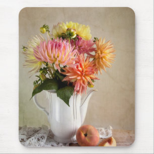Dahlia Flowers Mouse Pad
