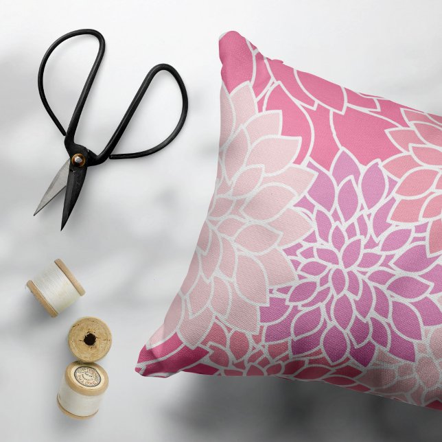 Dahlia Flowers, Pattern Of Flowers, Pink Dahlia Pillowcase (Creator Uploaded)