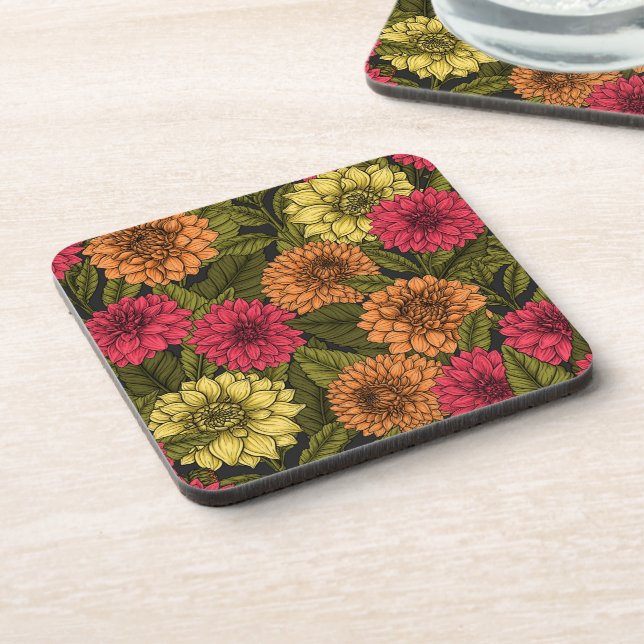 Dahlia garden coaster (Left Side)
