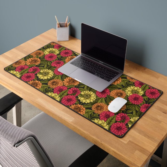 Dahlia garden desk mat (Office 2)