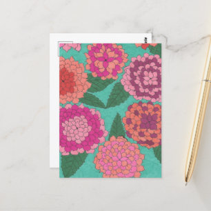 Dahlia Garden Postcard