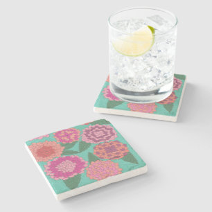 Dahlia Garden Stone Coaster