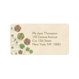 Dahlia Garden Wedding Address Name Labels