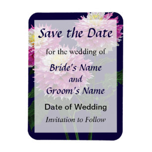 Dahlia Gitts Perfection Save the Date Magnet
