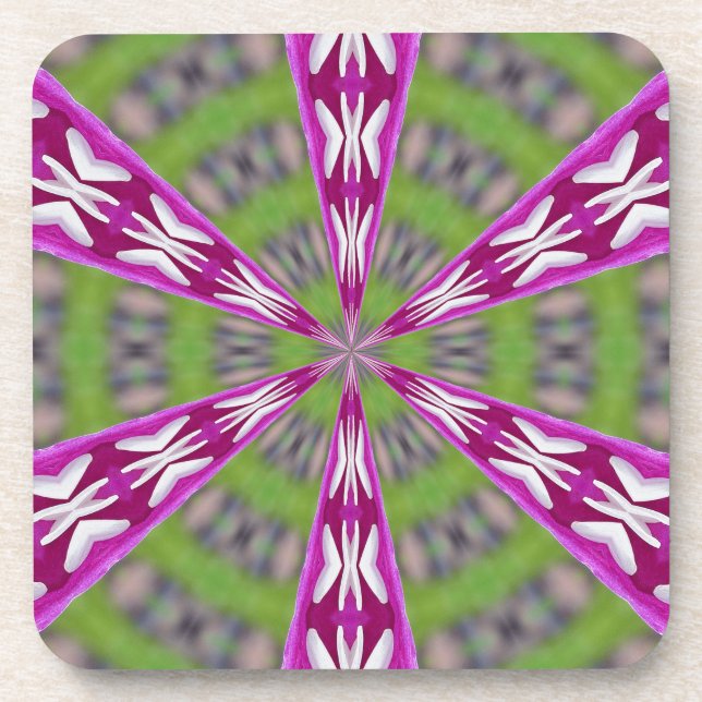 Dahlia Kaliediscope Coaster (Front)