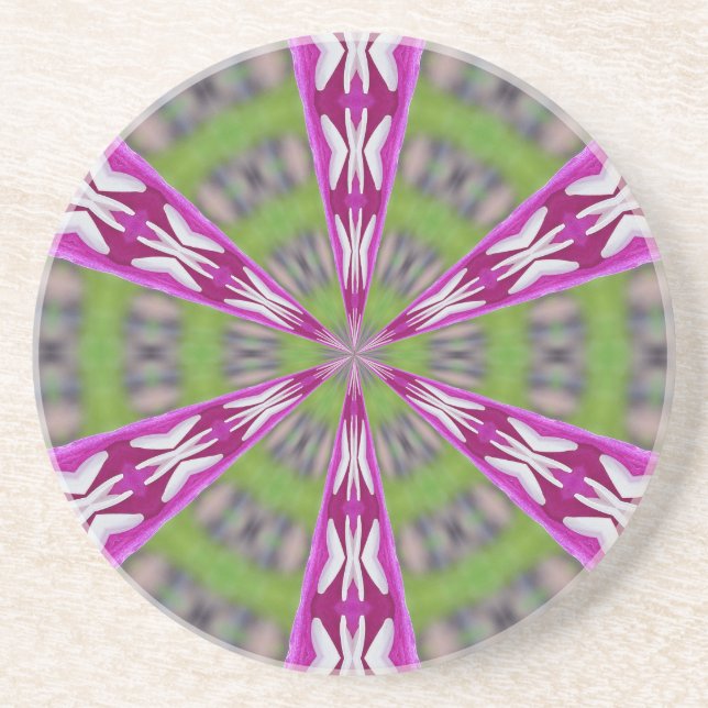 Dahlia Kaliediscope Coaster (Front)