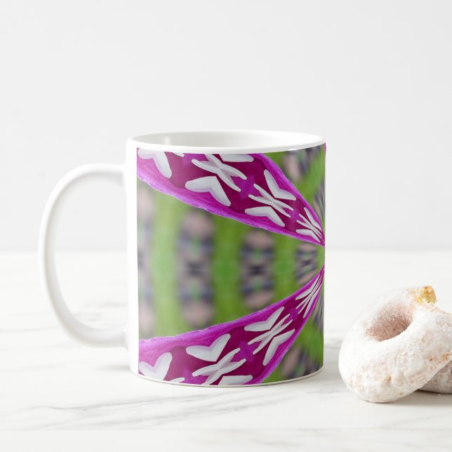 Dahlia Kaliediscope Coffee Mug (With Donut)