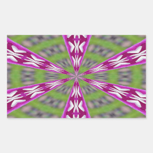 Dahlia Kaliediscope Rectangular Sticker