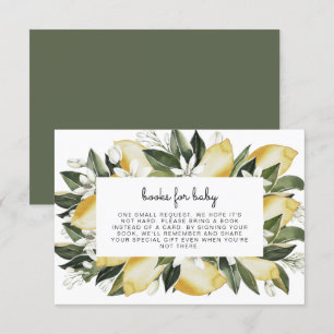 Dahlia - Lemon Citrus Baby Shower Books for Baby Invitation