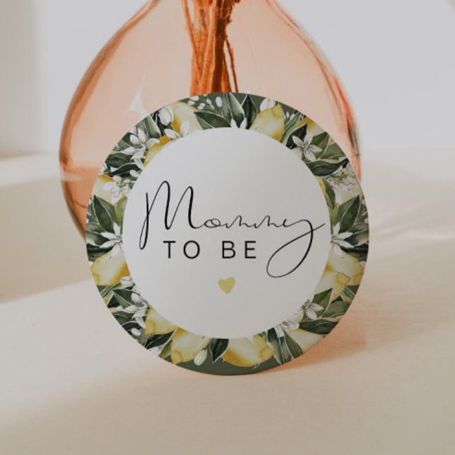 DAHLIA Lemon Citrus Fruit Summer Mummy to Be 7.5 Cm Round Badge (Creator Uploaded)