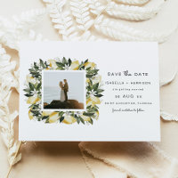 Dahlia - Lemon Citrus Photo Garden Save the Date