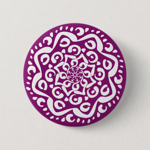 Dahlia Mandala 6 Cm Round Badge