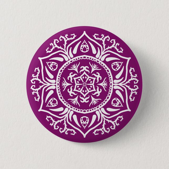 Dahlia Mandala 6 Cm Round Badge (Front)