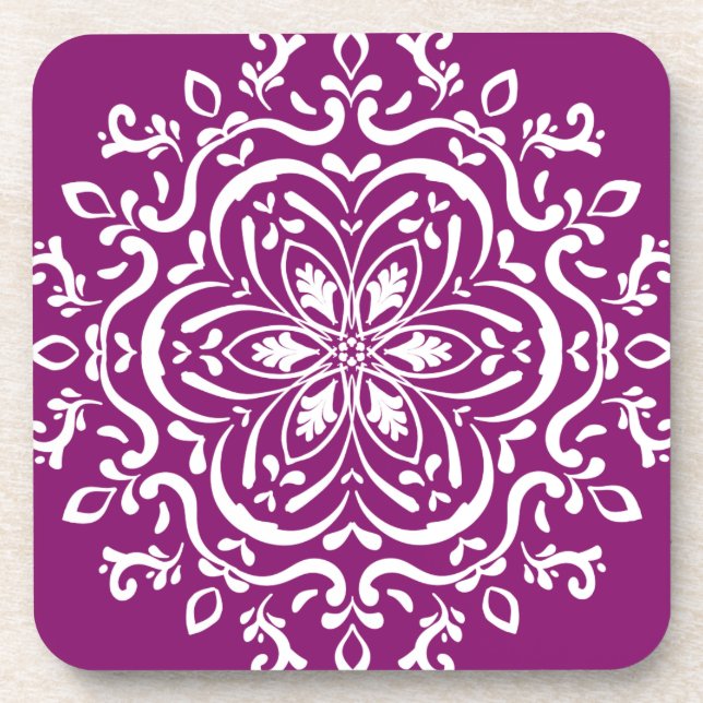 Dahlia Mandala Coaster (Front)