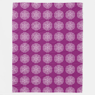 Dahlia Mandala Fleece Blanket