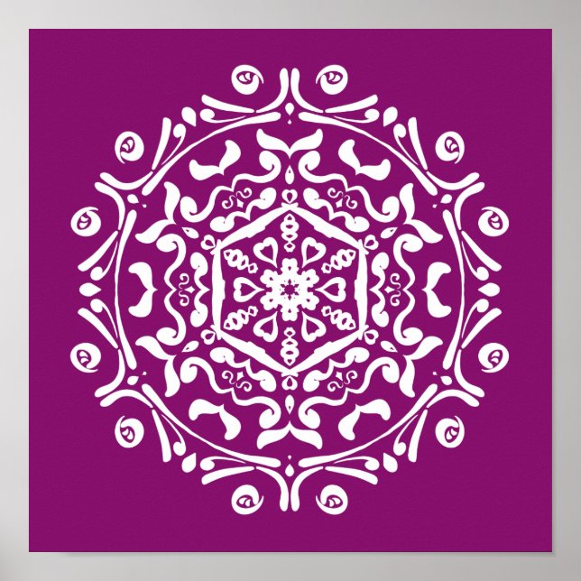 Dahlia Mandala Poster (Front)