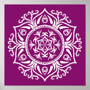 Dahlia Mandala Poster