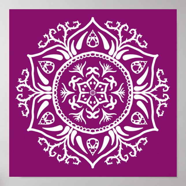 Dahlia Mandala Poster (Front)