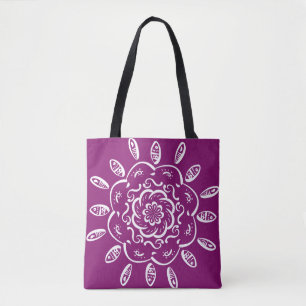 Dahlia Mandala Tote Bag