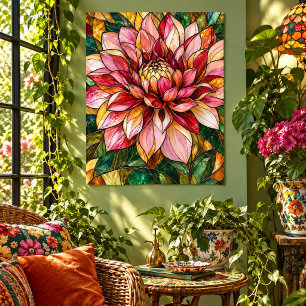 Dahlia Mosaic Chorus Art Print