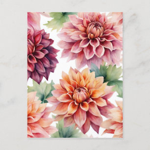 Dahlia Painting Postcard