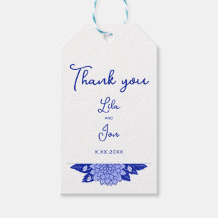 Dahlia Personalized Wedding Gift Tags