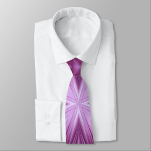 Dahlia Purple And White Cloudy Pattern Tie
