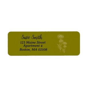 Dahlia Return Address Label