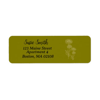 Dahlia Return Address Label