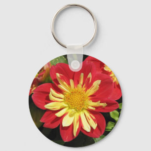 Dahlia Scarlet Key Ring