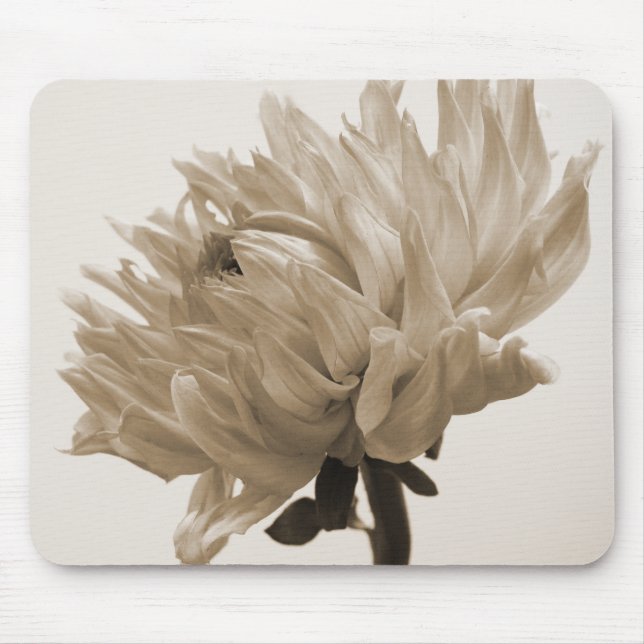dahlia sepia print mouse pad (Front)