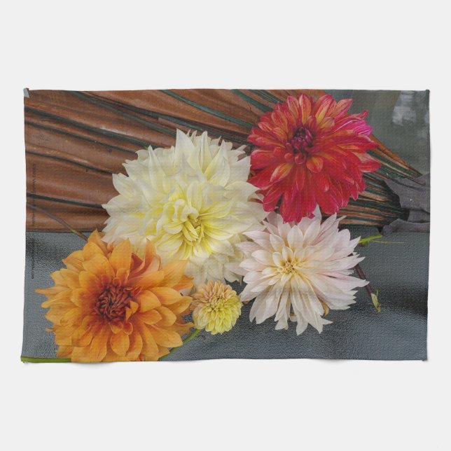 Dahlia Tea Towel (Horizontal)