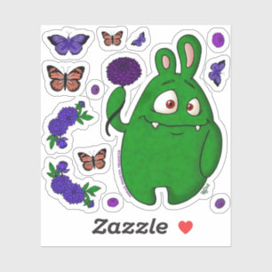 Dahlia the monster, sticker set