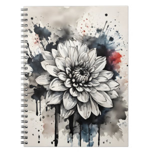 Dahlia - Watercolor flowers Notebook