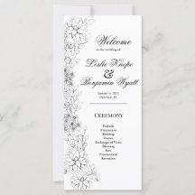 Dahlia Wreath Black and White Program