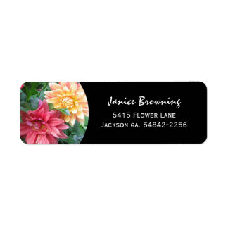 Dahlias Address Label Return Address Label