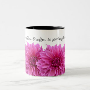 Dahlias and Coffee Flower Mug