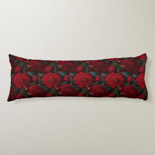 Dahlias Botanical Living Room Decor Artistic Wedge Body Cushion