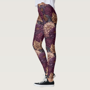 Dahlias Flower Cardio  Dahlias Luxury Christmas  Leggings