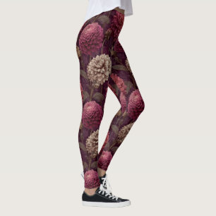 Dahlias Flower CrossFit Dahlias Floral Wedding Leggings