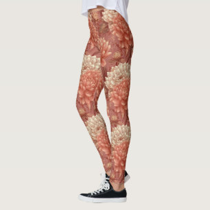 Dahlias Flower Weightlifting Dahlias Inspired Maid Leggings