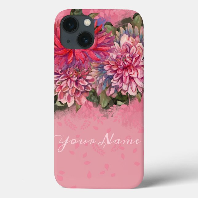dahlias flowers Case-Mate iPhone case (Back)