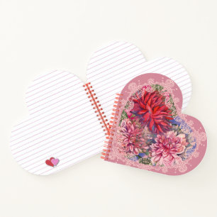 dahlias flowers notebook