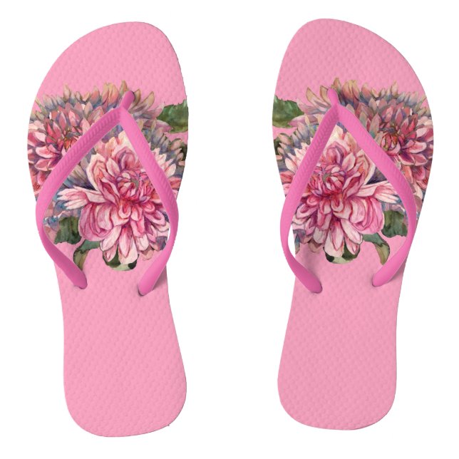 dahlias flowers thongs (Footbed)
