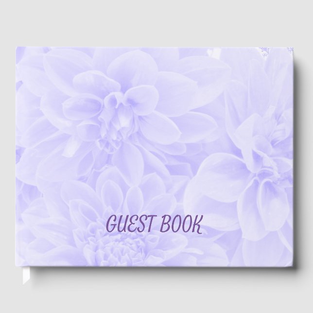 Dahlias In Blue  Guest Book (Front)