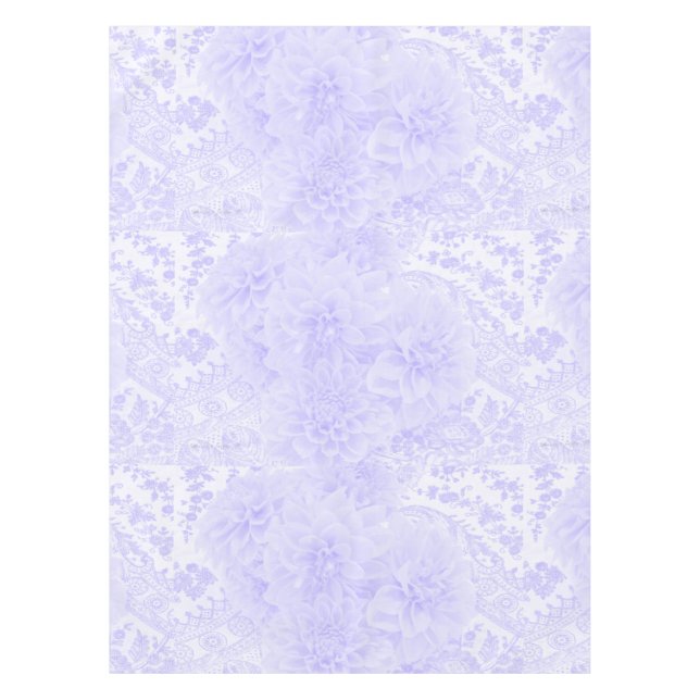 Dahlias In Blue Tablecloth (Front)