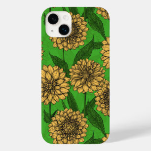 Dahlias in yellow and green Case-Mate iPhone 14 plus case